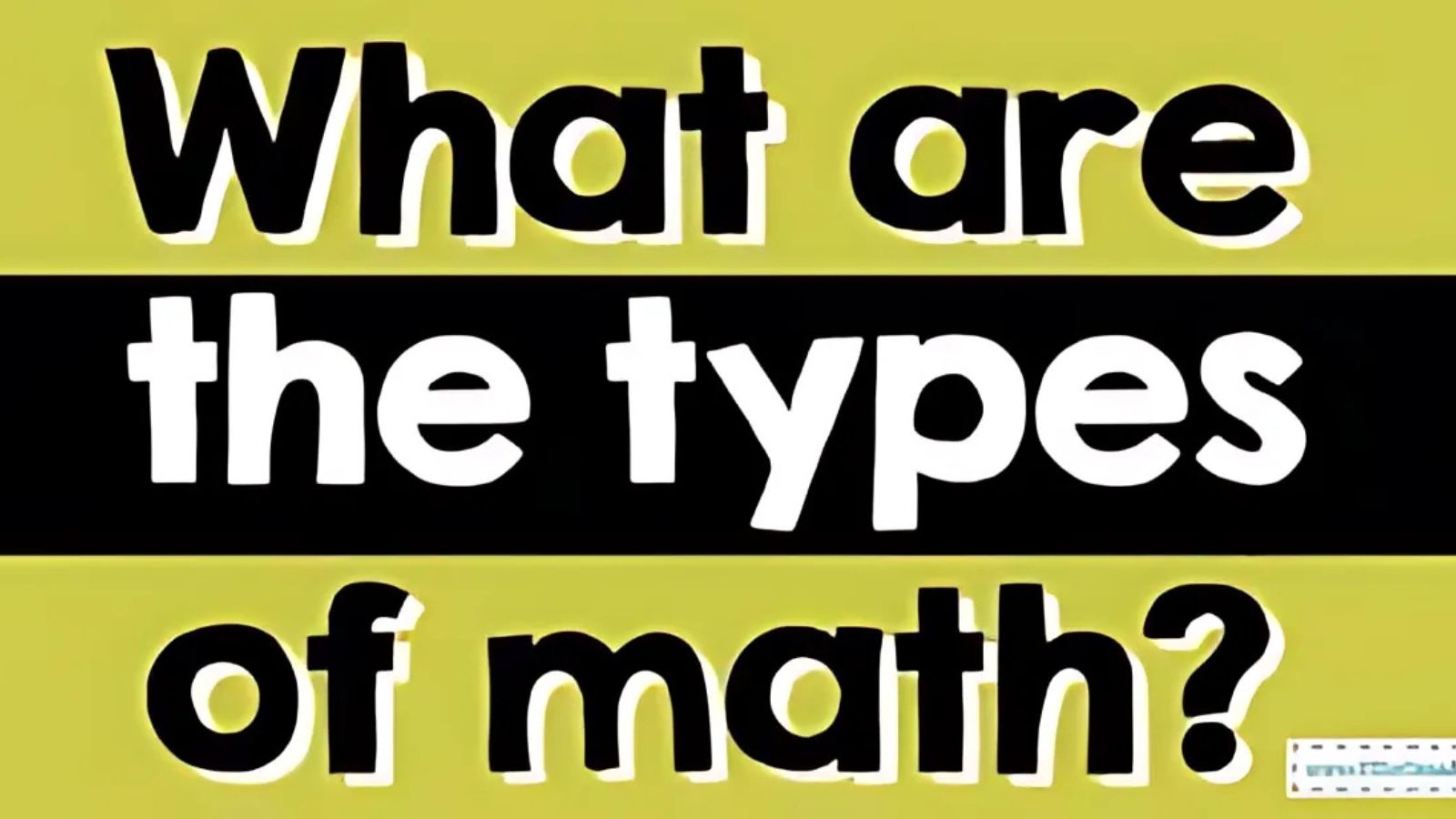 What are the 4 types of math?